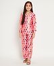 READIPRINT Satin Full Sleeves Moroccan Design Printed Shirts Style Top & Pant - Peach
