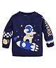 Kookie Kids Full Sleeves Sweater with Astronaut Design - Navy Blue