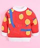 Kookie Kids Full Sleeves Pullover Sweater with Lemon Design - Red