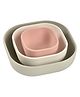 Beaba Set Of 3 Silicone Stackable Bowls - Dusty Rose