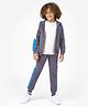 Primo Gino 100% Cotton Knit Full Sleeves Color Block Winter Wear Suits - Grey