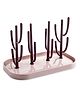 Bembika Baby Drying Rack For Bottles Baby Bottle Drying Stand For Babies - Pink Brown