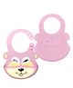 Bembika Baby Feeding Essential Baby Feeding Bib Silicone Tableware Squirrel Print- Pink