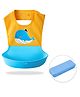Bembika Baby Feeding Essential Baby Feeding Bib Silicone Tableware Whale Print- Yellow