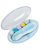 Bembika Baby Electric Nail Trimmer Set With Transparent Case Set Of 7 - Blue
