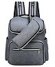 Bembika Diaper Bags For Mom And Dad Kids For Travel Backpack With Small Bottle Pouch- Grey
