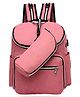 Bembika Diaper Bags For Mom And Dad Kids For Travel Backpack With Small Bottle Pouch- Redwood