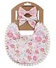 Bembika Baby Feeding Essential Baby Feeding Bib And Bow Floral- Pink
