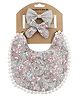 Bembika Baby Feeding Essential Baby Feeding Bib And Bow Floral- Grey