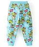 Babyhug Cotton Knit Full Length Lounge Pant Dino Printed - Blue