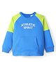 Babyhug 100% Cotton Raglan Full Sleeves T-Shirt With Graphics & Felt Embroidery Detailing- Blue