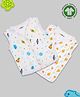 Kidbea 100 % Cotton Muslin Pack Of 2 Sleeveless Space & Cute Chick Assorted Print Jhablas - White