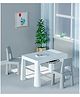 Multifunctional Kids Table Chair Child Dining Table and Chairs Plastic  Grey| Durable & Easy to Maintain| Easy Assembly| No Tools Required| Storage Space
