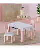 Multifunctional Kids Table Chair Child Dining Table and Chairs Plastic  Pink| Durable & Easy to Maintain| Easy Assembly| No Tools Required| Storage Space