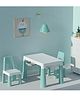 Multifunctional Kids Table Chair Child Dining Table and Chairs Plastic  Green| Durable & Easy to Maintain| Easy Assembly| No Tools Required| Storage Space 