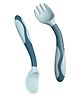 MOMISY Baby Infant Bendable Fork and Spoon Set - Blue
