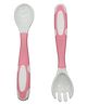 MOMISY Baby Infant Bendable Fork and Spoon Set - Pink
