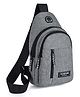 MOMISY Waterproof Sling Backpack Cross Body Bag for Travel  Hiking Jogging  Gym Picnic & Daily Use Grey - 12 Inch