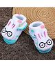 Baby Moo 3D Bunny Detailed  Anti Skid Socks - Blue & White