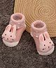 Baby Moo 3D Cuddly Bunny Applique Detailed Anti Skid  Sock -  Peach