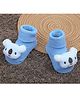 Baby Moo  3D Baby Koala  Applique Detailed Anti Skid Socks - Blue