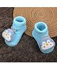 Baby Moo 3D Baby Penguin Applique Detailed  Anti Skid  Socks - Blue