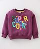 Smarty Girls 100% Cotton Full Sleeves Sweatshirt With Text Print - Maroon