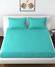 JARS Collections Plain Solid  Double Bedsheet With Two Pillow Covers Made With Pure Microfiber Bedsheet- Blue