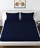 JARS Collections Plain Solid  Double Bedsheet With Two Pillow Covers Made With Pure Microfiber Bedsheet- Blue