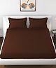 JARS Collections Plain Solid  Double Bedsheet With Two Pillow Covers Made With Pure Microfiber Bedsheet- Brown