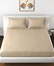JARS Collections Plain Solid  Double Bedsheet With Two Pillow Covers Made With Pure Microfiber Bedsheet- Beige