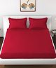 JARS Collections Plain Solid  Double Bedsheet With Two Pillow Covers Made With Pure Microfiber Bedsheet- Maroon
