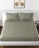 JARS Collections Plain Solid  Double Bedsheet With Two Pillow Covers Made With Pure Microfiber Bedsheet- Grey
