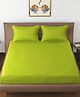 JARS Collections Plain Solid  Double Bedsheet With Two Pillow Covers Made With Pure Microfiber Bedsheet- Neon Green
