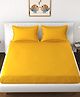 JARS Collections Plain Solid  Double Bedsheet With Two Pillow Covers Made With Pure Microfiber Bedsheet- Yellow