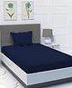 JARS Collections Plain Solid  Single Bedsheet With One Pillow Cover Made With Pure Microfiber Bedsheet- Navy Blue