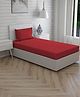 JARS Collections Plain Solid  Single Bedsheet With One Pillow Cover Made With Pure Microfiber Bedsheet- Maroon