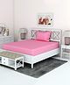 JARS Collections Plain Solid  Single Bedsheet With One Pillow Cover Made With Pure Microfiber Bedsheet- Pink