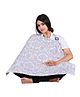 Lulamom Floral Printed Extra Wide Feeding & Nursing Cover - Grey