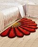 JARS Collections Microfibre Anti Skid Half Sunflower Shape Floor Door mat - Multicolor