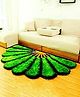 JARS Collections Microfibre Anti Skid Half Sunflower Shape Floor Door mat - Multicolor