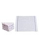 JARS Collections Highly Absorbent Checkered Cotton Kitchen Napkin  Pack of 6 - White