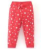 Babyhug Cotton Looper Knit Full Length Lounge Pant Star Print - Maroon