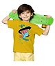 BRATMA School Theme Half Sleeves Scientist Printed Tee - Mustard Yellow