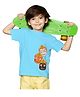 BRATMA Half Sleeves God Face Printed Tee - Sky Blue
