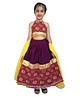 Aglare Navratri Theme Sleeveless Block Motif Design Embroidered Lehenga And Choli With Dupatta - Red