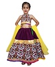 Aglare Navratri Theme Sleeveless Block Motif Design Embroidered Lehenga And Choli With Dupatta -  White