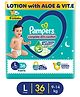 Pampers Complete Skin Comfort Pants, Anti-rash blanket, Lotion with Vitamin E & Aloe Vera, Large size baby Diapers, (LG) 36 Count, 9-14 kg