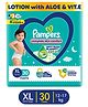 Pampers Complete Skin Comfort Pants, Anti-rash blanket, Lotion with Vitamin E & Aloe Vera, Extra Large size baby Diapers, (Xl) 30 Count, 12-17 kg