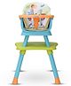 LuvLap Multifunction 6-in-1 Baby High Chair, Booster Chair, Dining Chair, Study Desk, Game Table, Stool, 5-Point Harness, Green & Blue (6-36 Months)